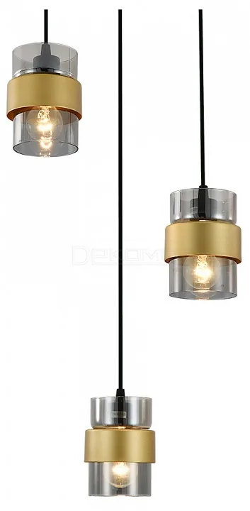 Подвесная люстра Хуррикане 1139/3S Black/Gold